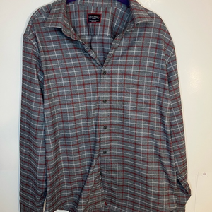 Mens Untuckit  Large Long Sleeve Button‎ Down Checkered Shirt